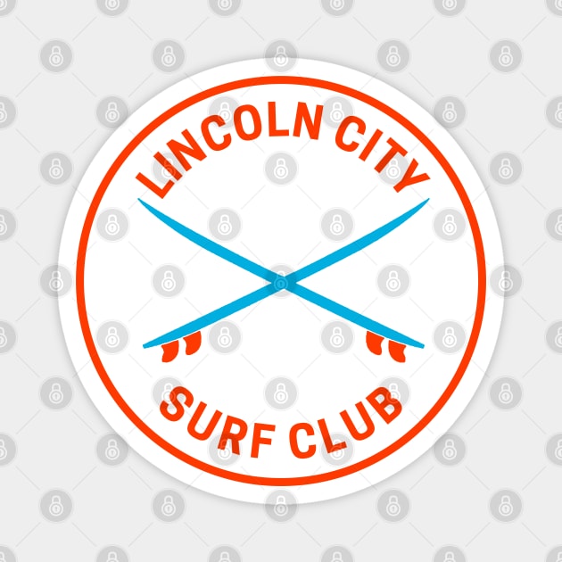 Vintage Lincoln City Oregon Surf Club Magnet by fearcity