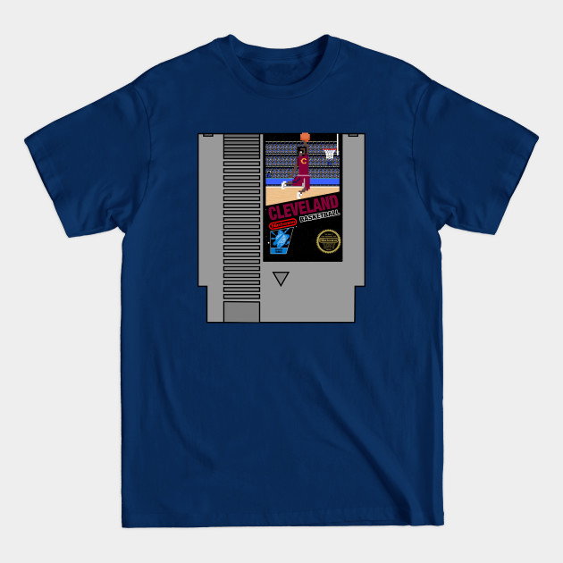 Disover Cleveland Basketball 8 bit pixel art cartridge design - Cleveland Cavs - T-Shirt