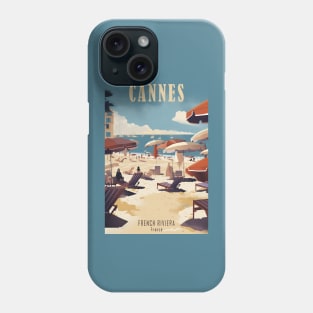 Cannes, France, Vintage Travel Poster Phone Case