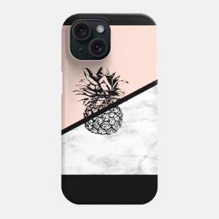 Pink and white aesthetic pineapple Phone Case