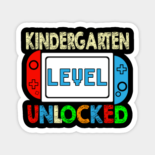 Kindergarten Level Unlocked Back To School Video Gamer Lovers Magnet