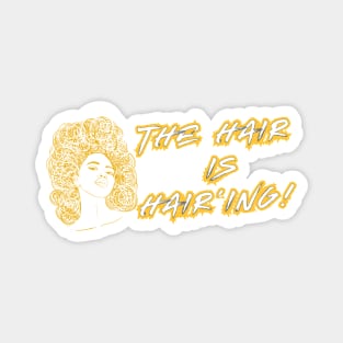 The Hair is Hair'ing (Yellow Print) Magnet