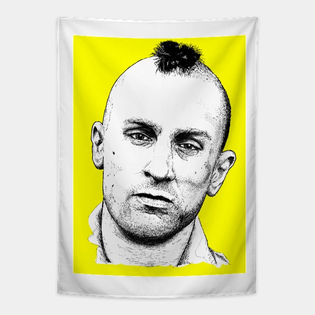 Robert De Niro - Taxi Driver - Yellow Tapestry by daveseedhouse