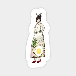 Ramen girl dress design Magnet