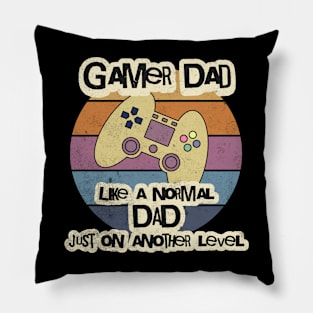 Gamer Dad On Another Level Pillow