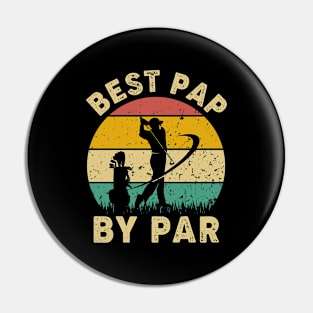 Vintage Best Pap By Par Funny Golfing Golf Player Gift Pin