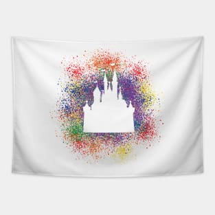 Castle Color Splash Tapestry