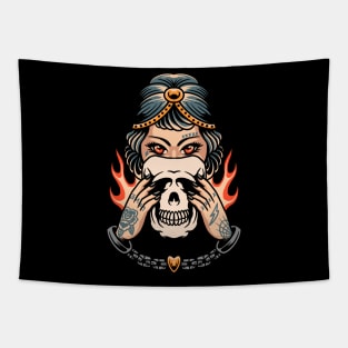 beauty inside tattoo Tapestry