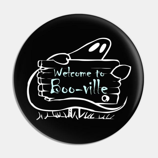 Halloween Welcome to Boo-ville Pin by numpdog