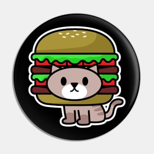 Burger Cat Pin