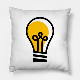 Simplistic Light Bulb - Colored Pillow