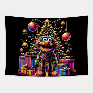 Laugh Out Loud with this Classic Comic-Book Muppet Christmas Tree Design Tapestry