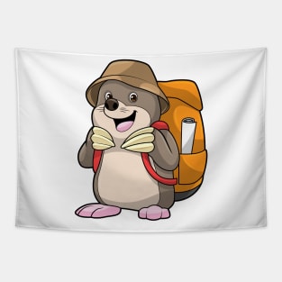 Mole as Hiker with Luggage Tapestry