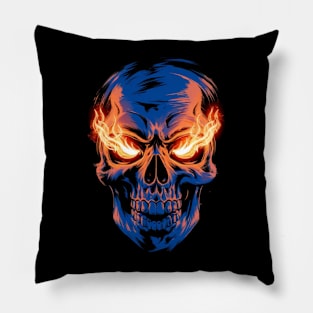 fire skull Pillow