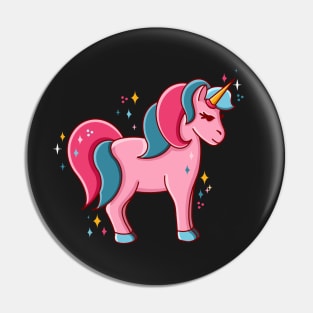 Special sparkles pink love unicorn Pin