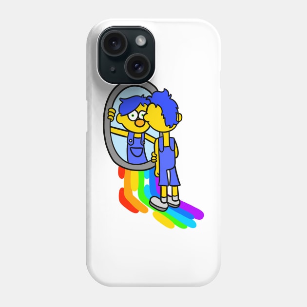 dhmis - yellow guy in the mirror Phone Case by cmxcrunch