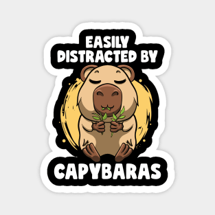 Easily distracted By Capybaras Lover Rodent Cute Capybara Magnet