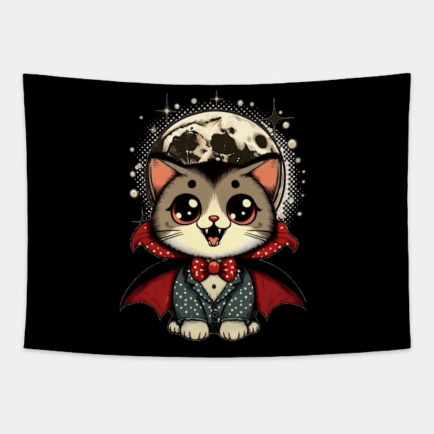 Vampire cat Tapestry by NightvisionDesign