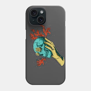 Skull on fire Phone Case