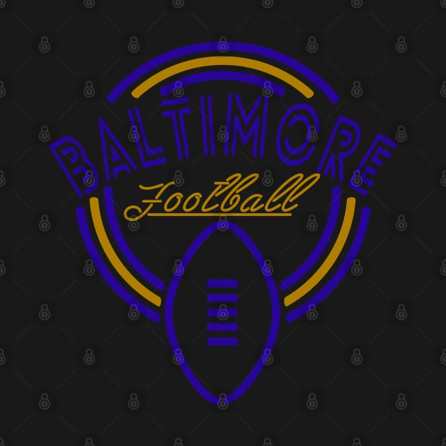 Neon Sign Baltimore Football by MulletHappens