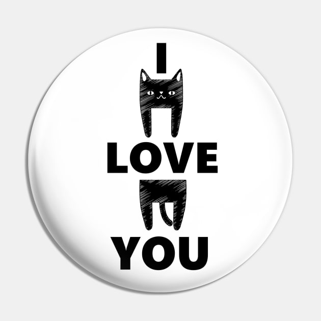 Cat I Love You Pin by DulceDulce