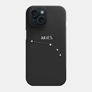 Zodiac Sign - Aries Black Phone Case