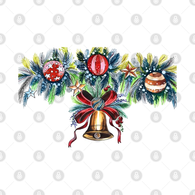 Christmas Wreath Bell by Mako Design 