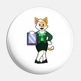 Cat as Secretary with Blouse & Skirt Pin