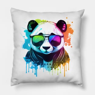 Cute Panda Wearing Sunglasses - Funny Panda Bear Gift Pillow