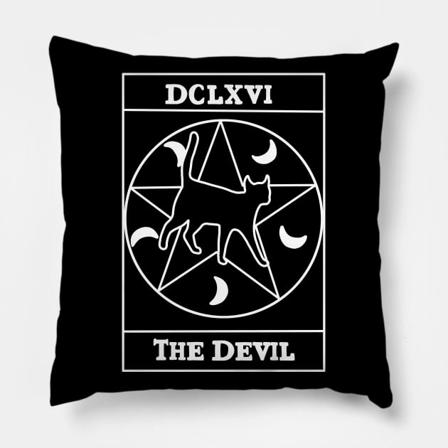 The Devil Card Pillow by valentinahramov