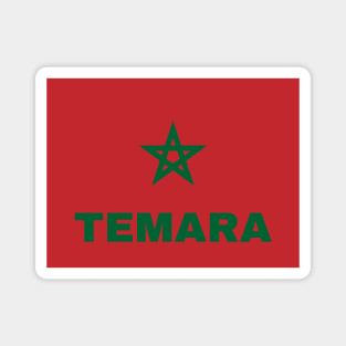 Temara City in Moroccan Flag Magnet