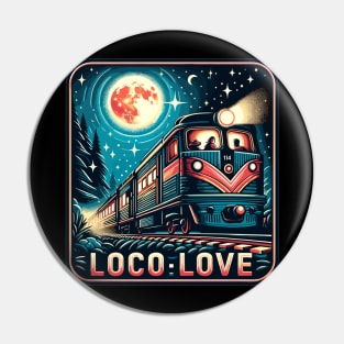 Train Vintage, Loco Love Pin