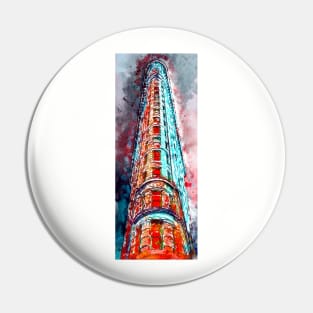 Watercolor Flatiron Pin