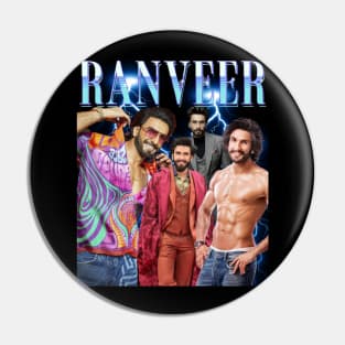 Ranveer Singh, Bollywood actor, Indian actor, 90s bootleg style Tshirt Pin