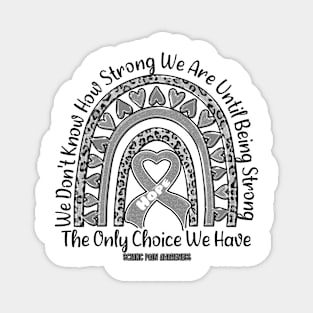 Sciatic Pain Awareness - rainbow leopard ribbon strong Magnet