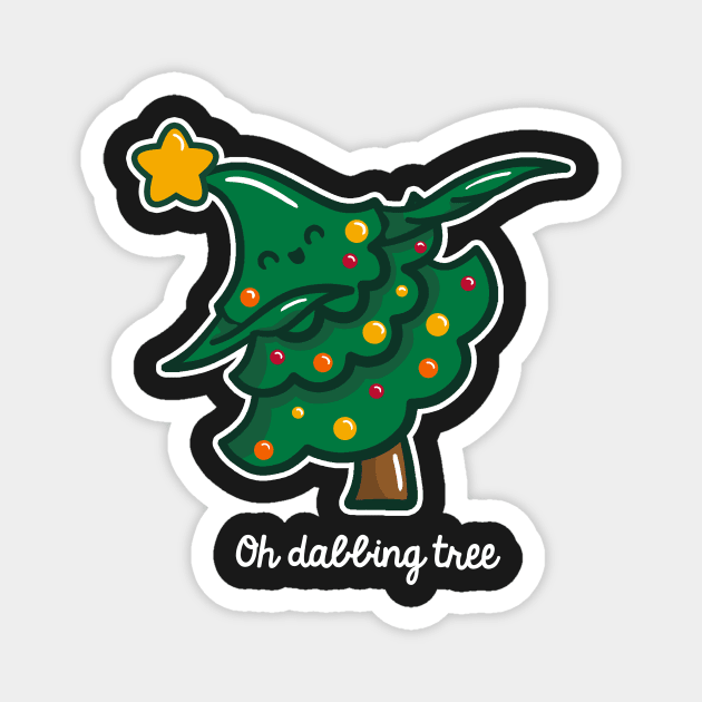 Oh Dabbing Tree Magnet by fishbiscuit