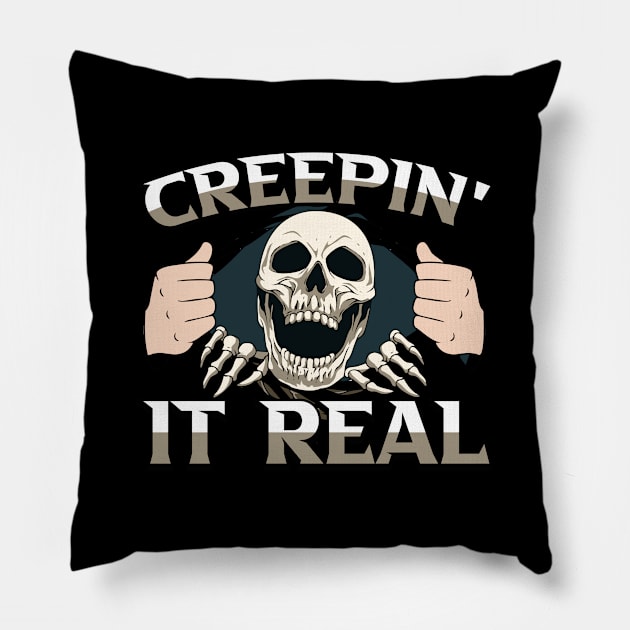 Halloween Costume Scary Skeleton Skull Face Horror Party Pillow by melostore