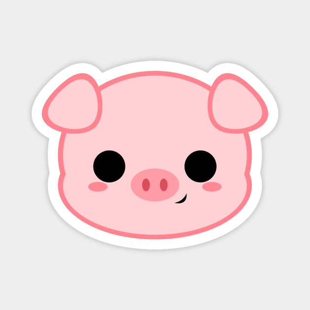 Cute Pig Magnet by alien3287