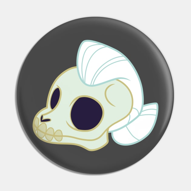 Granny Smith skull Pin by CloudyGlow