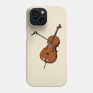 Cello cartoon illustration Phone Case