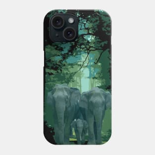 elephant and forest Phone Case