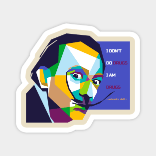 Salvador Dali and best quotes in WPAP Magnet