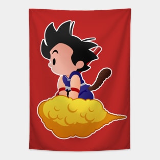 Kid Goku Crossing Tapestry