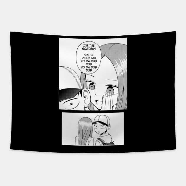 Scatman x KARAKAI JOZU NO TAKAGI-SAN Tapestry by Lukasking Tees