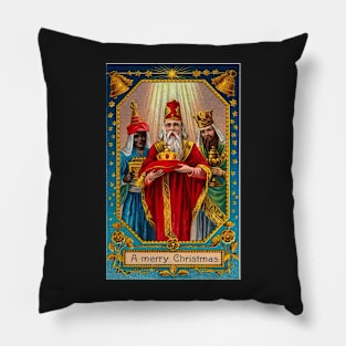 Christmas Vintage Card-Available As Art Prints-Mugs,Cases,Duvets,T Shirts,Stickers,etc Pillow