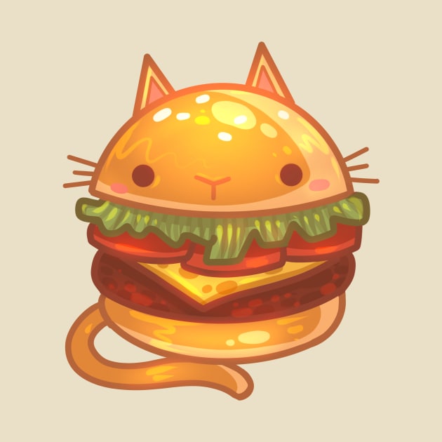 Cute Cat Burger by Claire Lin