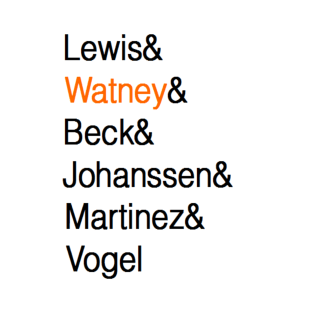 Lewis& Watney& Beck& Johanssen& Martinez& Vogel T-Shirt