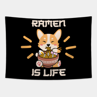 Ramen is life shiba Tapestry