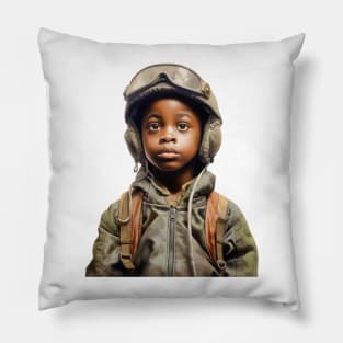 Military Minded Street Soldier Urban Warrior Black Boy Pillow