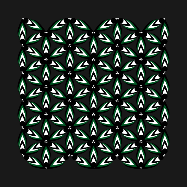 Abstract pattern in dark green by cocodes